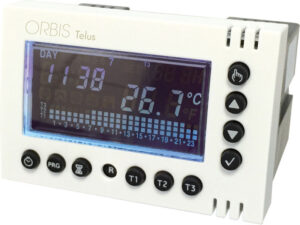 MILO Termostato digitale da incasso, modalità estate/inverno, alim. 2  batterie 1,5V - ORBIS OB326700 - Orbis Italia