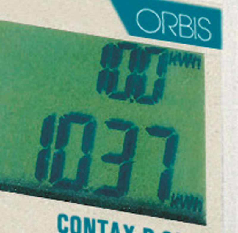 CONTAX D-2221 Contatore monofase energia attiva, 2 Moduli, 22.5A,  inserzione diretta, display digitale, lampeggio LED 10Wh/imp - ORBIS  OB708700 - Orbis Italia